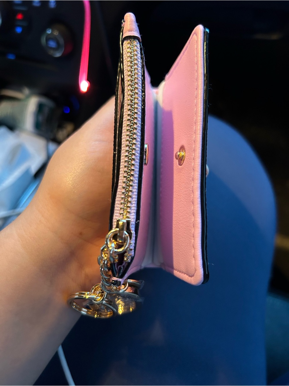 Victoria's Secret Pink Floral Foldover Wallet with Keychain - Picture 6 of 8